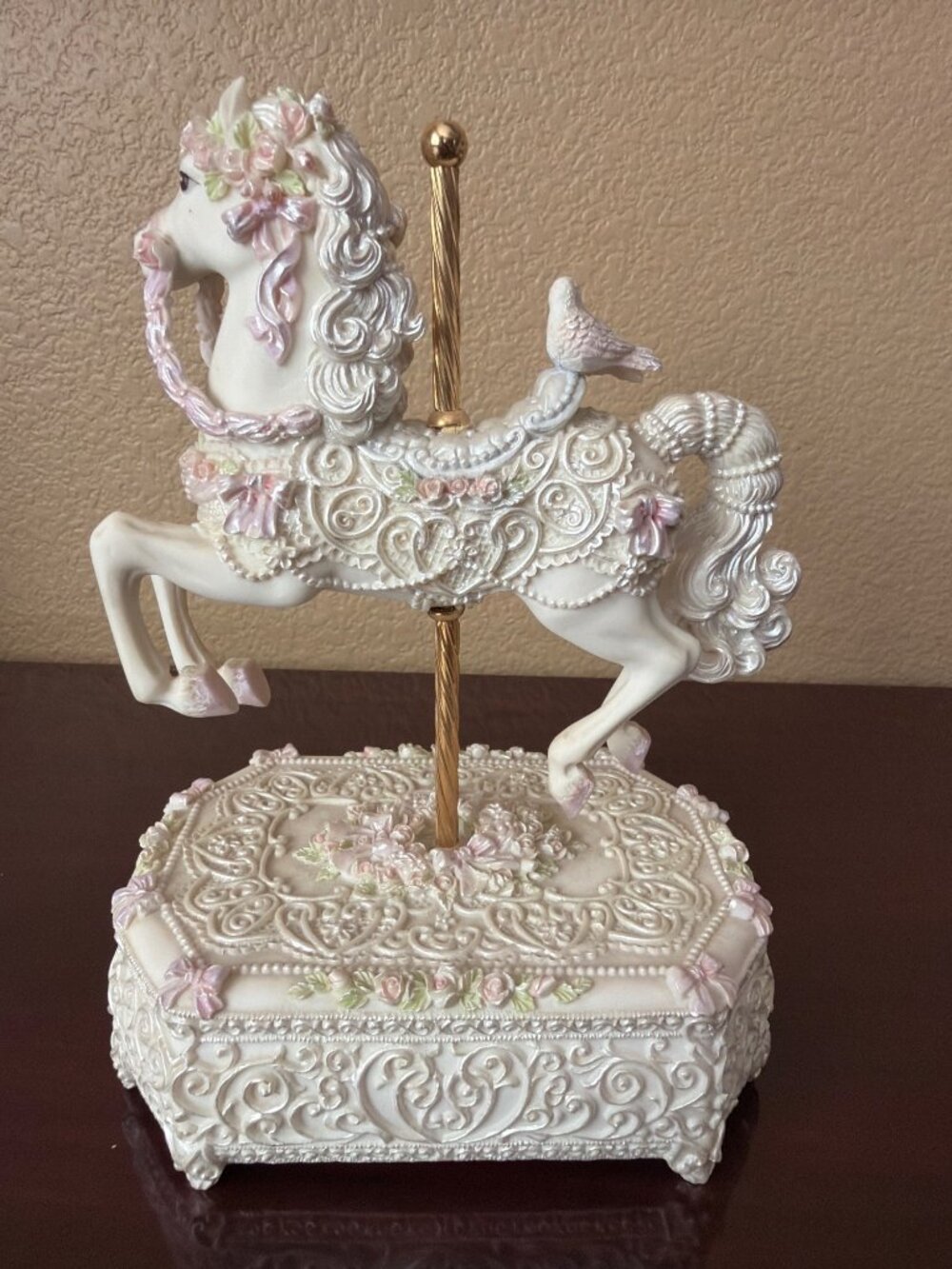 1998 San Francisco Music Box Some Enchanted Evening Carousel Horse Parker Fulton - Picture 5 of 16